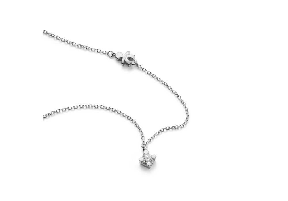 Le Bebe' - Collana Punto Luce - Oro Bianco - Diamante