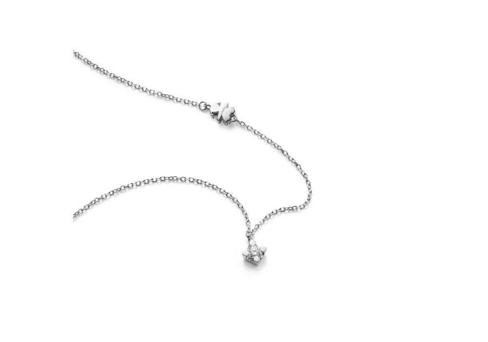 Le Bebe' - Collana Punto Luce - Oro Bianco - Diamante