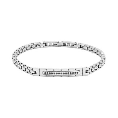 Comete Gioielli - Bracciale Acciaio - Zirconi Neri