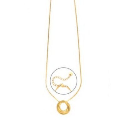 4Us Cesare Paciotti - Collana Cerchio - Acciaio Oro