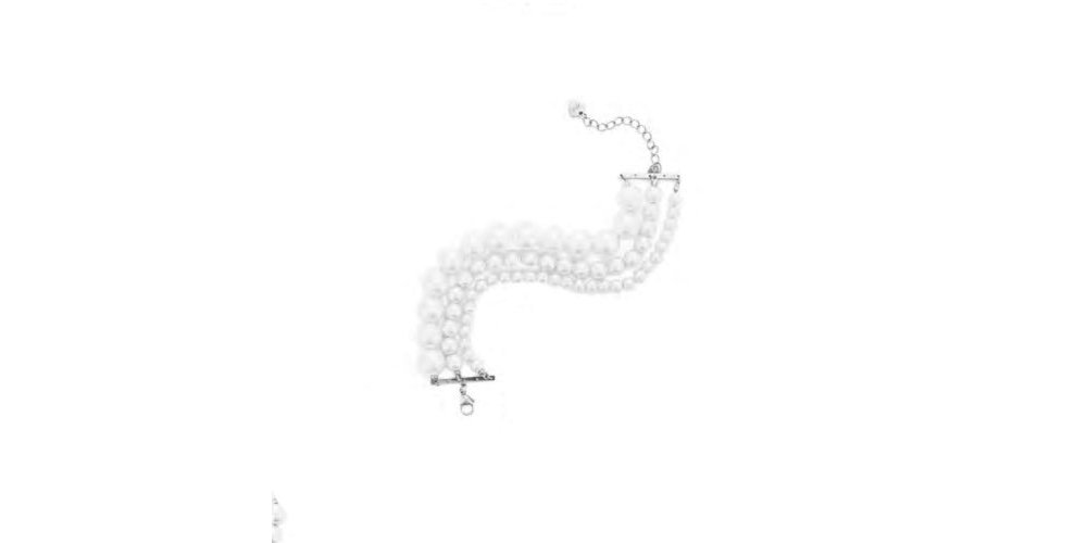 4Us Cesare Paciotti - Bracciale Perle - Acciaio