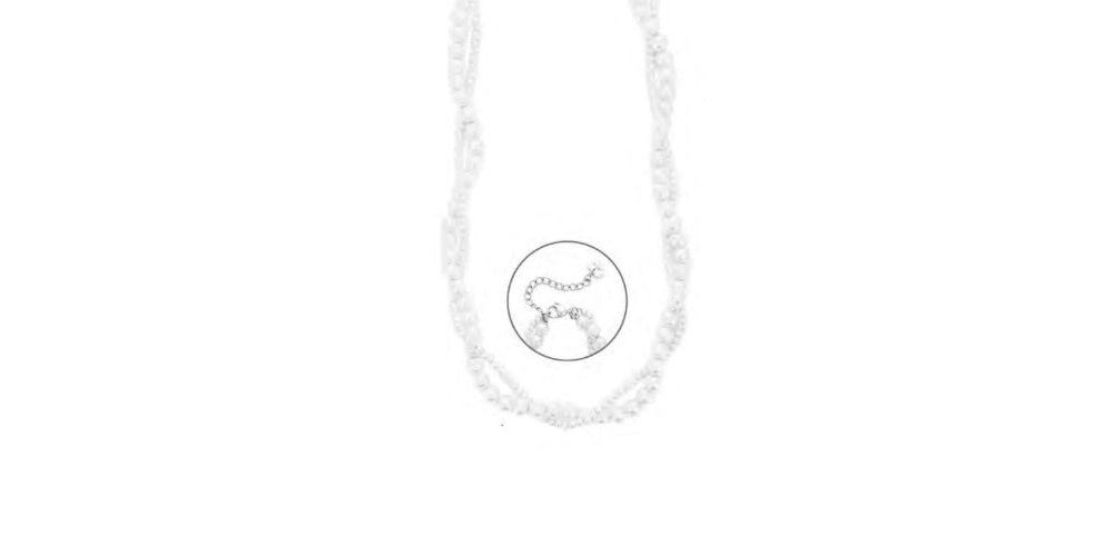 4Us Cesare Paciotti - Collana Donna - Acciaio - Perle