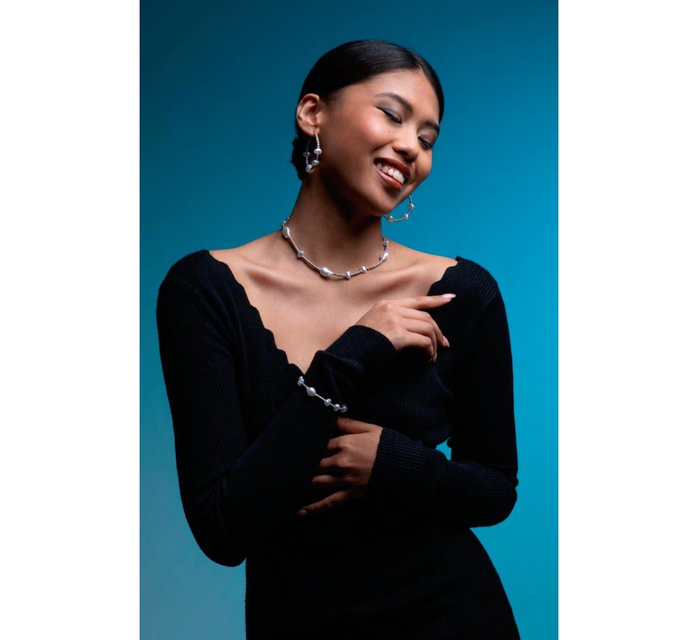 4Us Cesare Paciotti - Bracciale Acciaio - Perle