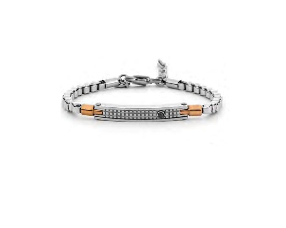 4Us Cesare Paciotti - Bracciale Uomo - Acciaio Rosè