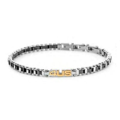 4Us Cesare Paciotti - Bracciale Uomo - Acciaio - Ceramica