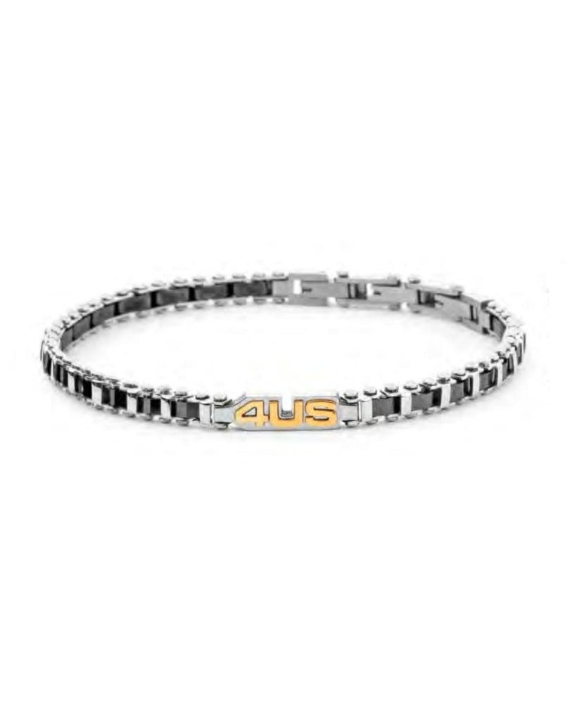 4Us Cesare Paciotti - Bracciale Uomo - Acciaio - Ceramica