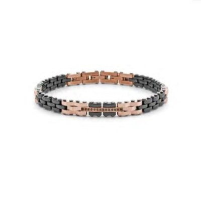 4Us Cesare Paciotti - Bracciale Uomo - Acciaio Rosè
