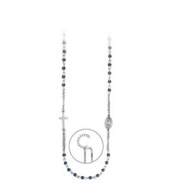 4Us Cesare Paciotti - Collana Rosario - Acciaio