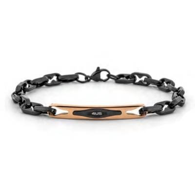 4Us Cesare Paciotti - Bracciale Uomo - Acciaio Nero