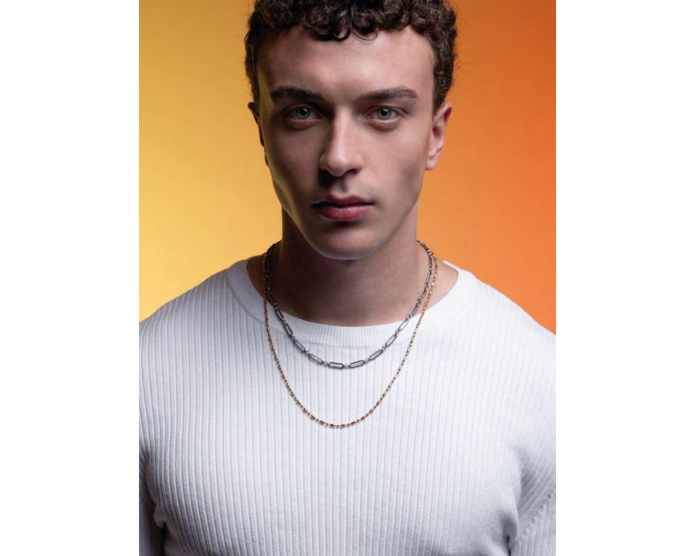 4Us Cesare Paciotti - Collana Uomo - Acciaio Oro