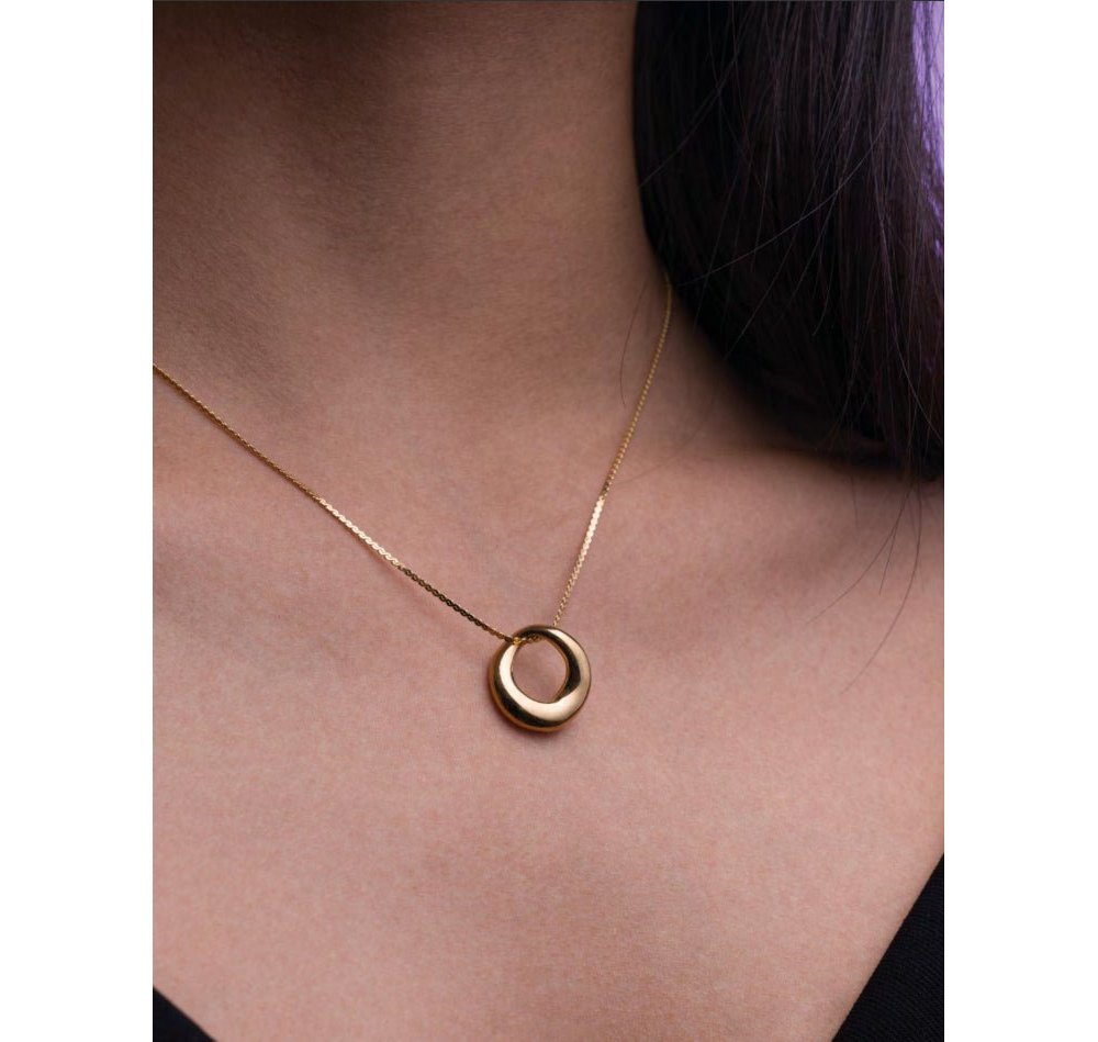 4Us Cesare Paciotti - Collana Donna - Acciaio - Cerchio