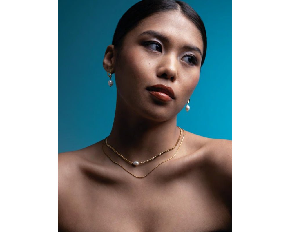 4Us Cesare Paciotti - Collana Due Fili - Acciaio Oro