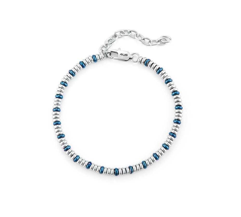 4Us Cesare Paciotti - Bracciale Uomo - Acciaio Blu