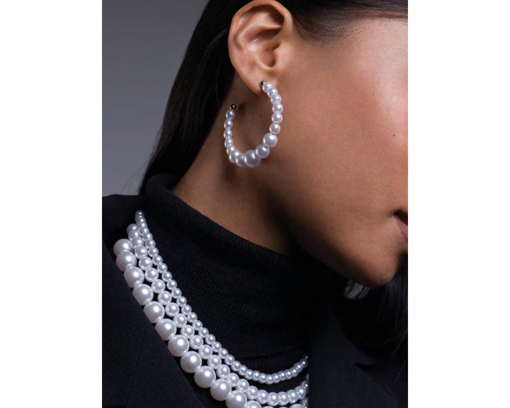 4Us Cesare Paciotti - Collana Donna - Acciaio - Perle