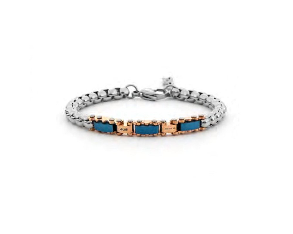 4Us Cesare Paciotti - Bracciale Uomo - Acciaio Rosè