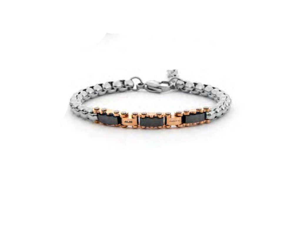 4Us Cesare Paciotti - Bracciale Uomo - Acciaio Rosè