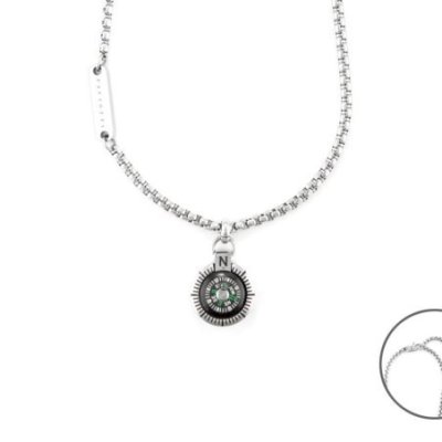 4Us Cesare Paciotti - Collana Bussola - Acciaio
