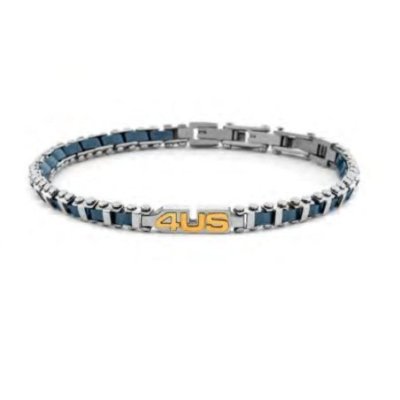 4Us Cesare Paciotti - Bracciale Uomo - Acciaio - Ceramica
