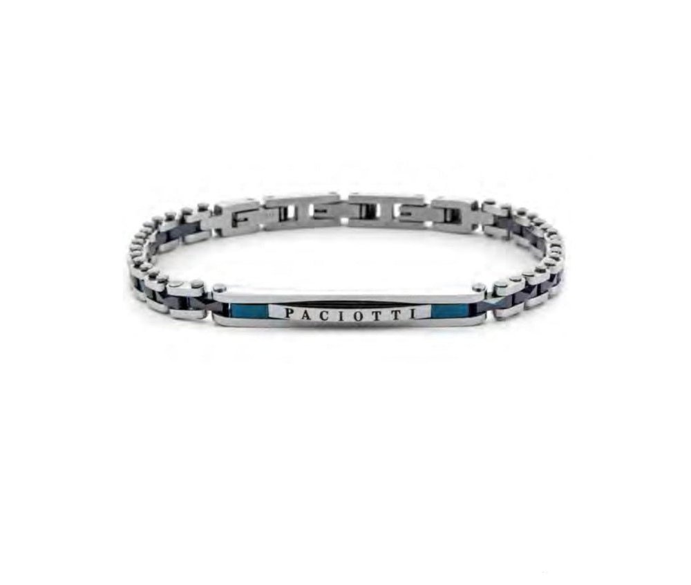 4Us Cesare Paciotti - Bracciale Uomo - Acciaio - Ceramica