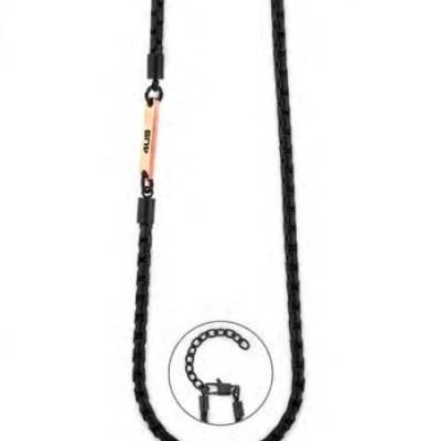 4Us Cesare Paciotti - Collana Uomo - Acciaio - Pvd Nero