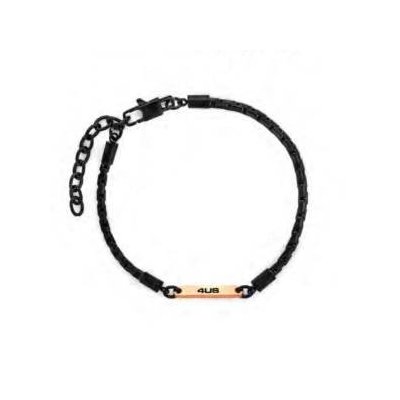 4Us Cesare Paciotti - Bracciale Uomo - Acciaio Nero