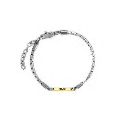 4Us Cesare Paciotti - Bracciale Uomo - Acciaio - Oro Pvd