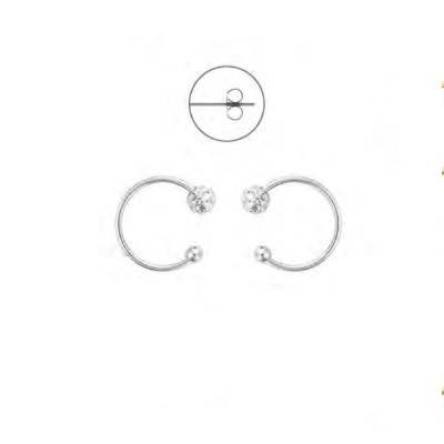 4Us Cesare Paciotti - Orecchini Semicerchio - Acciaio