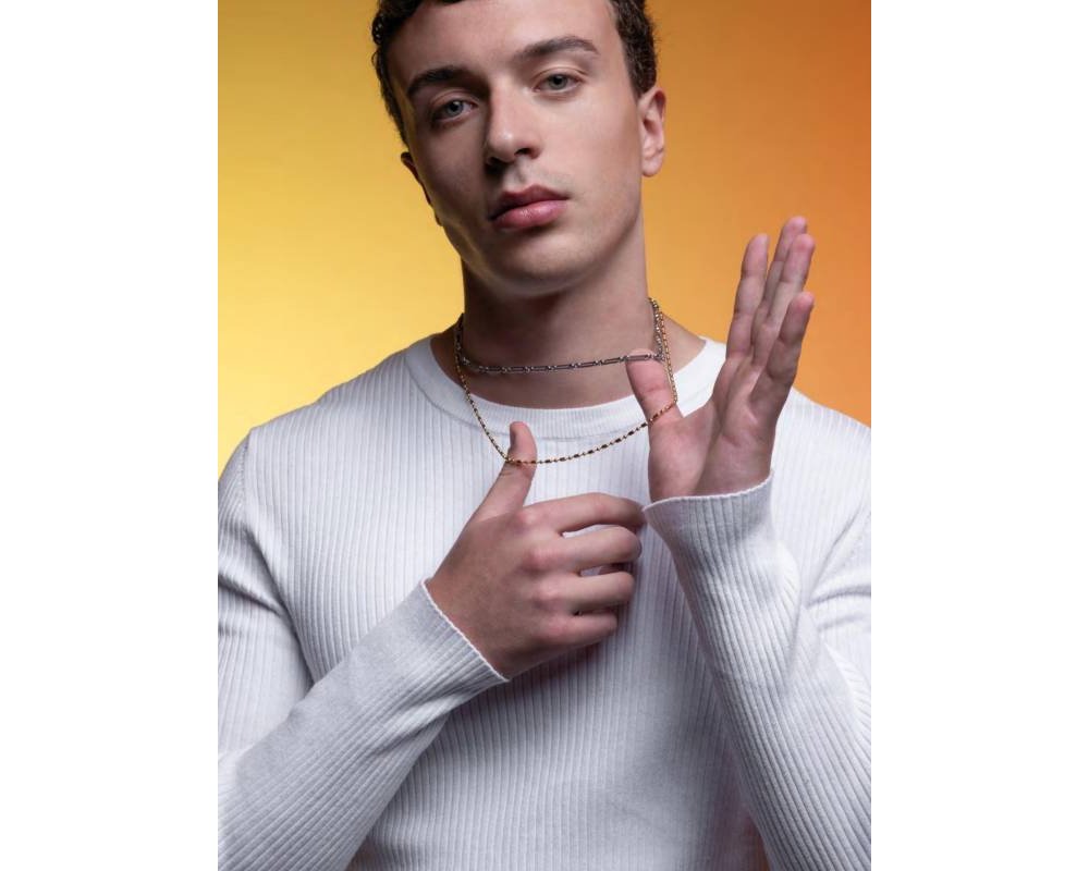 4Us Cesare Paciotti - Collana Uomo - Acciaio