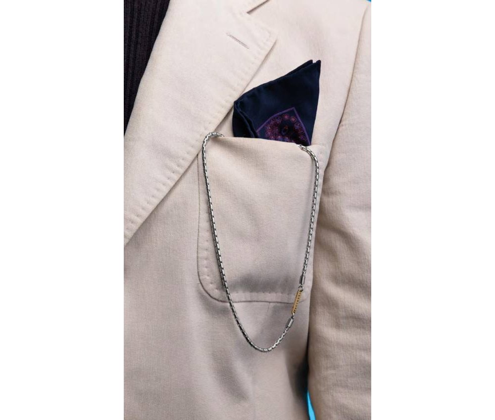 4Us Cesare Paciotti - Collana Uomo - Acciaio