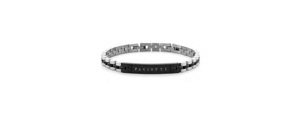 4Us Cesare Paciotti - Bracciale Uomo - Acciaio - Targhetta