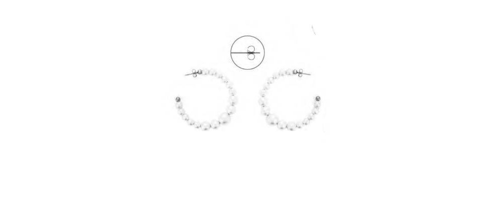 4Us Cesare Paciotti - Orecchini Donna - Acciaio - Perle