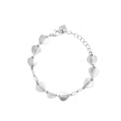 4Us Cesare Paciotti - Bracciale Cuori - Acciaio