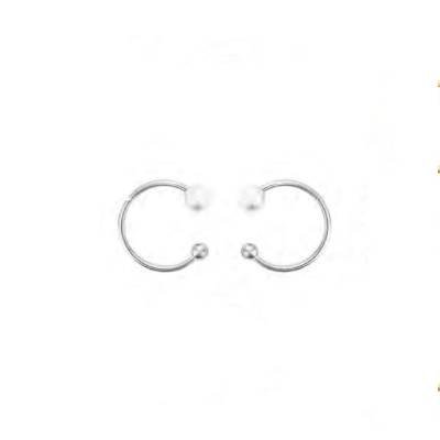 4Us Cesare Paciotti - Orecchini Semicerchio - Acciaio