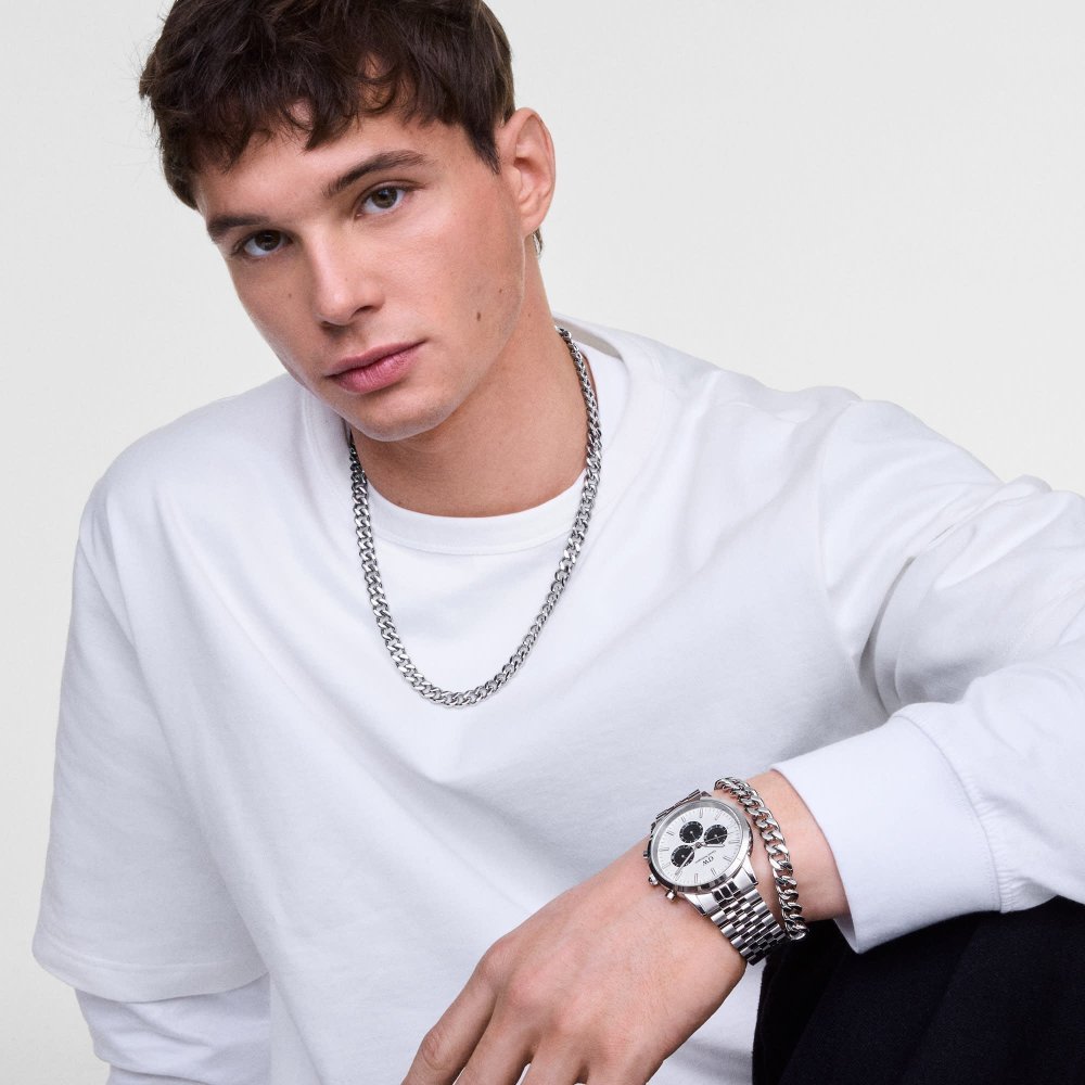 Daniel Wellington - Iconico Cronografo - Acciaio Inossidabile - Bianco