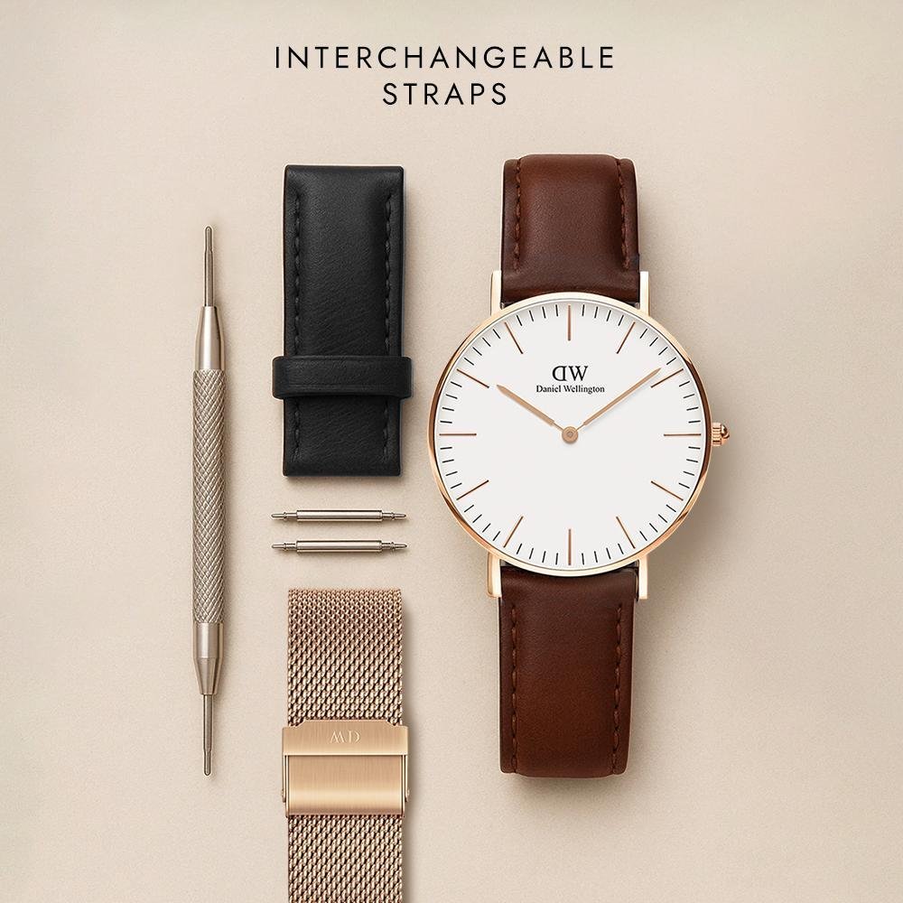 Daniel Wellington - Classico St Mawes - Oro Rosa - Pelle