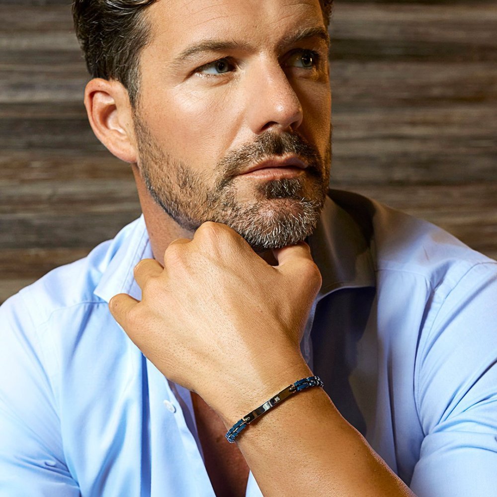 Comete Gioielli - Bracciale Acciaio - Ceramica Blu