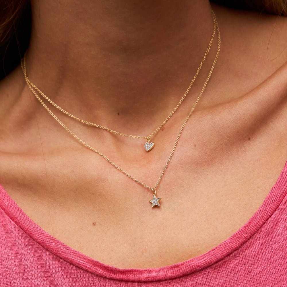 Rue Des Mille - Girocollo Catena - Cuore Zirconi