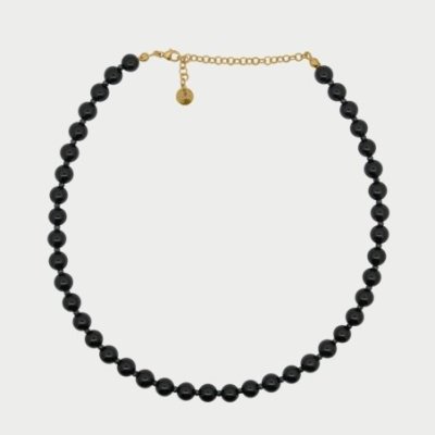 Rue Des Mille - Girocollo Base - Agata Nera - Zirconi