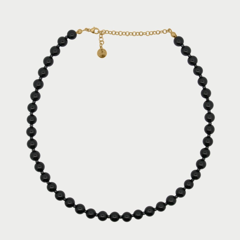 Rue Des Mille - Girocollo Base - Agata Nera - Zirconi