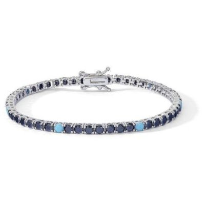 Comete Gioielli - Bracciale Uomo - Argento 925 - Zirconi