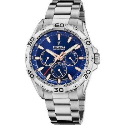 Festina - Orologio Uomo Multifunzione - Blu Acciaio