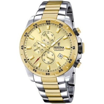 Festina - Orologio Cronografo Uomo - Acciaio - Oro