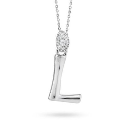 Boccadamo - Collana Argento - Lettera L - Zirconi