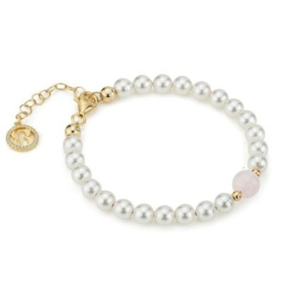 Boccadamo - Bracciale Oro Giallo - Perle E Quarzo