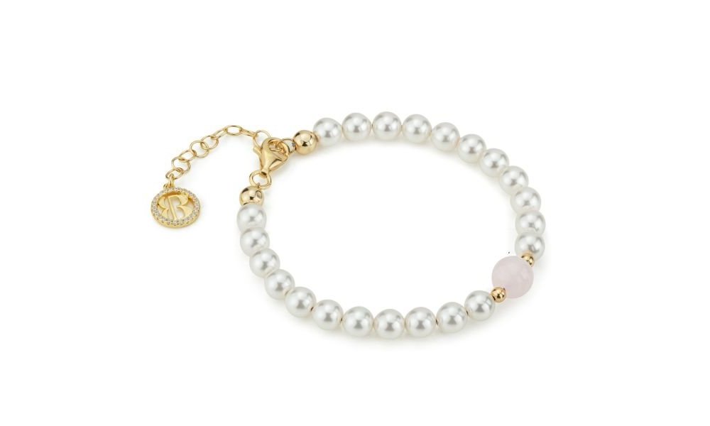 Boccadamo - Bracciale Oro Giallo - Perle E Quarzo