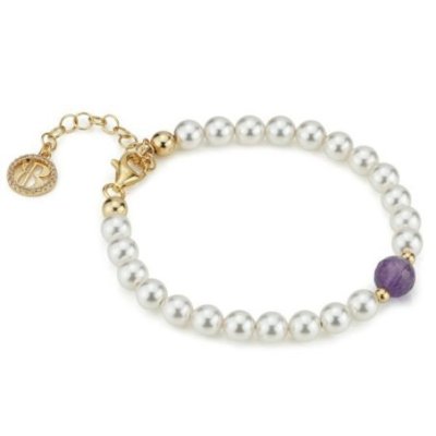 Boccadamo - Bracciale Oro Giallo - Perle E Ametista