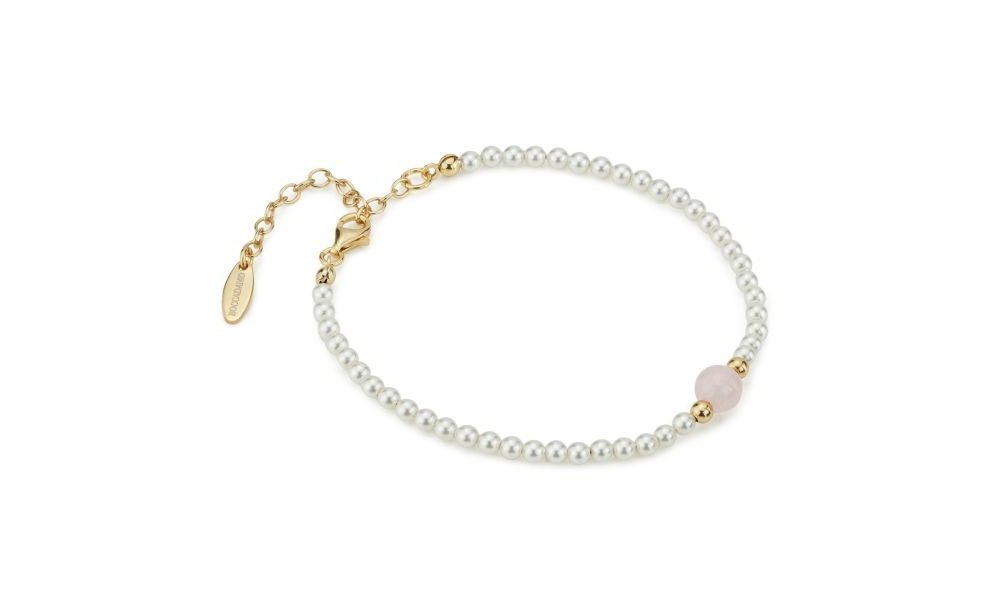 Boccadamo - Bracciale Oro Giallo - Perle E Quarzo