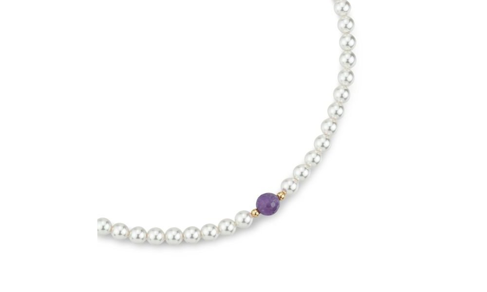 Boccadamo - Girocollo Ametista - Argento - Oro Giallo