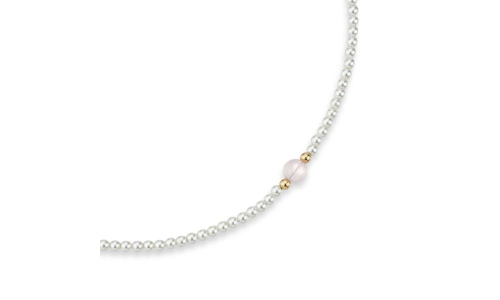 Boccadamo - Girocollo Oro - Perle - Quarzo Rosa
