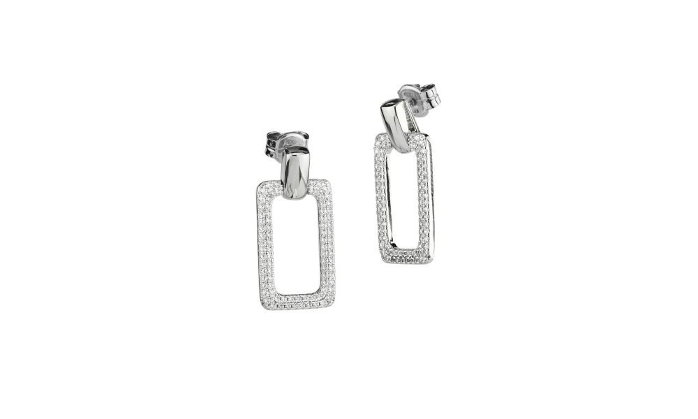 Boccadamo - Orecchini Rettangoli - Argento - Zirconi